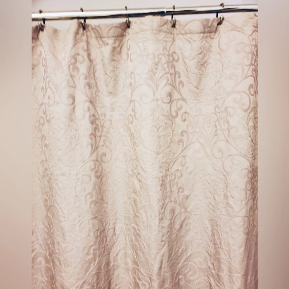 Fieldcrest Texturized Brocade Patterned Shower Curtain